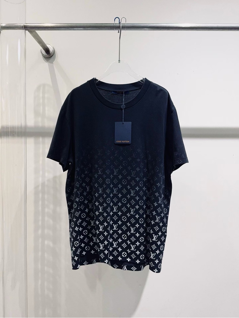 Louis Vuitton Black Monogram Fade Short Sleeve Tee